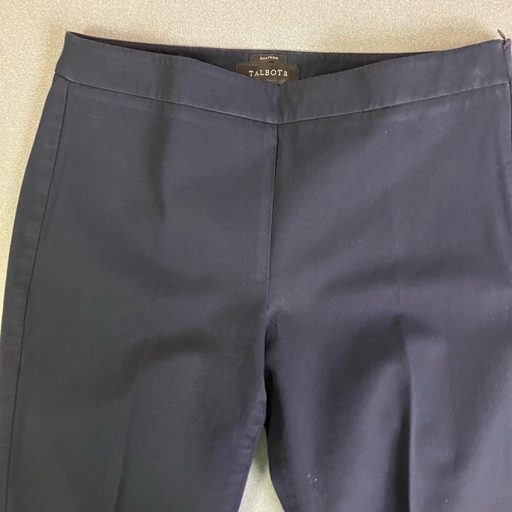 Talbots Chatham Slacks Sz 6 Navy Blue